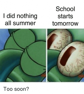 Too soon summer school