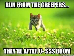 Run from creepers minecraft memes